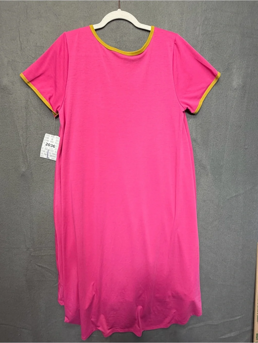 New with tags large Lularoe Pink Carly Dress - Picture 9 of 9